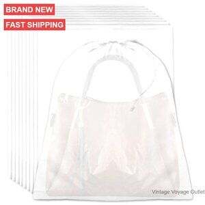 10 Non-Woven Dust Bags for Handbag Storage 16x19 Inches with Rope Closure